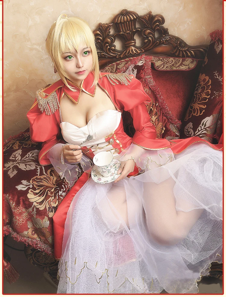 Fate / Grand Order саблето красное платье EXTRA Nero для косплея костюм|Игровые костюмы| |