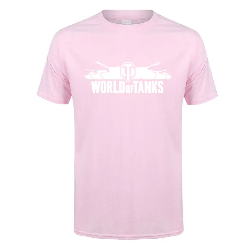 Pink Новинка, Мужская футболка World of Tanks, модная брендовая Мужская/Женская Повседневная футболка с коротким рукавом, хлопок, Харадзюку, хип-хоп, уличная одежда, футболки - Цвет: Pink
