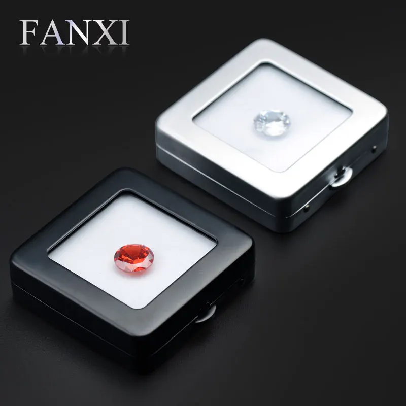 FANXI Новая черная или Серебряная коробка для демонстрации бриллиантов