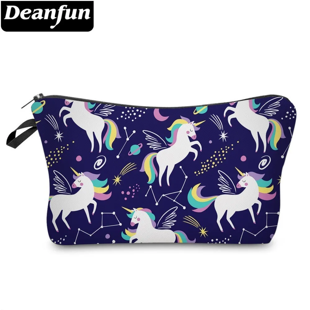Косметичка Deanfun с изображением единорога водонепроницаемая прочная принтом