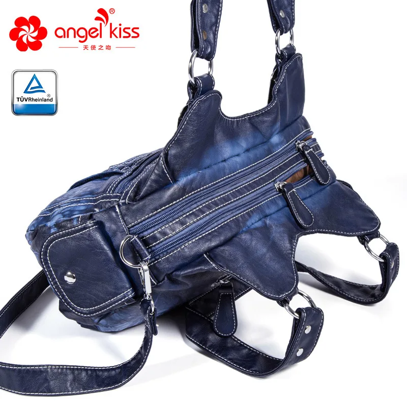 Женская моющаяся сумка AngelKiss повседневная тоуты из искусственной кожи на молнии