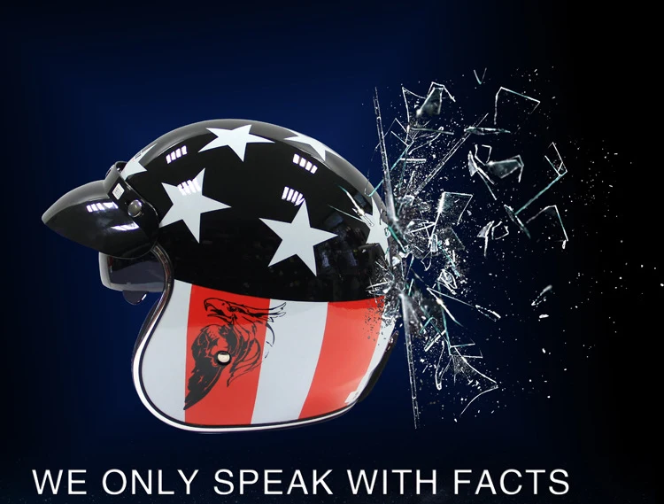 Мотоцикл Jiekai шлем 3/4 с открытым лицом Винтаж Casco мото гидроцикл велосипедный шлем Ретро точка одобренный шлем мотоциклами, K-510