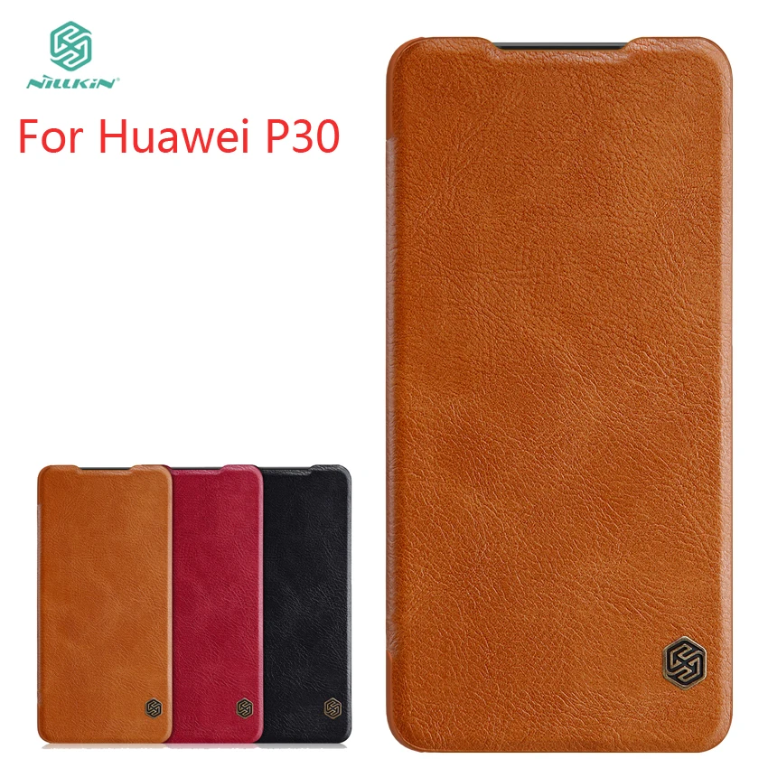 

For Huawei P30 Case NILLKIN PU Leather Flip Case For Huawei P30 High Quality Flip Cover Phone Case For Huawei P30