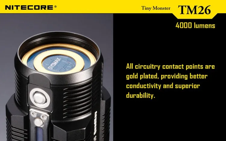 Заводская цена Nitecore TM26 4000 Lumnes O светодиодный фонарик портативный светодиодный прожектор с аккумулятором NBP52