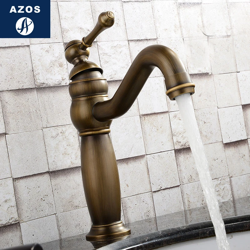 

Azos Under Counter Basin Faucet Soft Wash Basin Brass White Cold and Hot Switch Shower Room Basin Bathroom Cabinet Single Handl