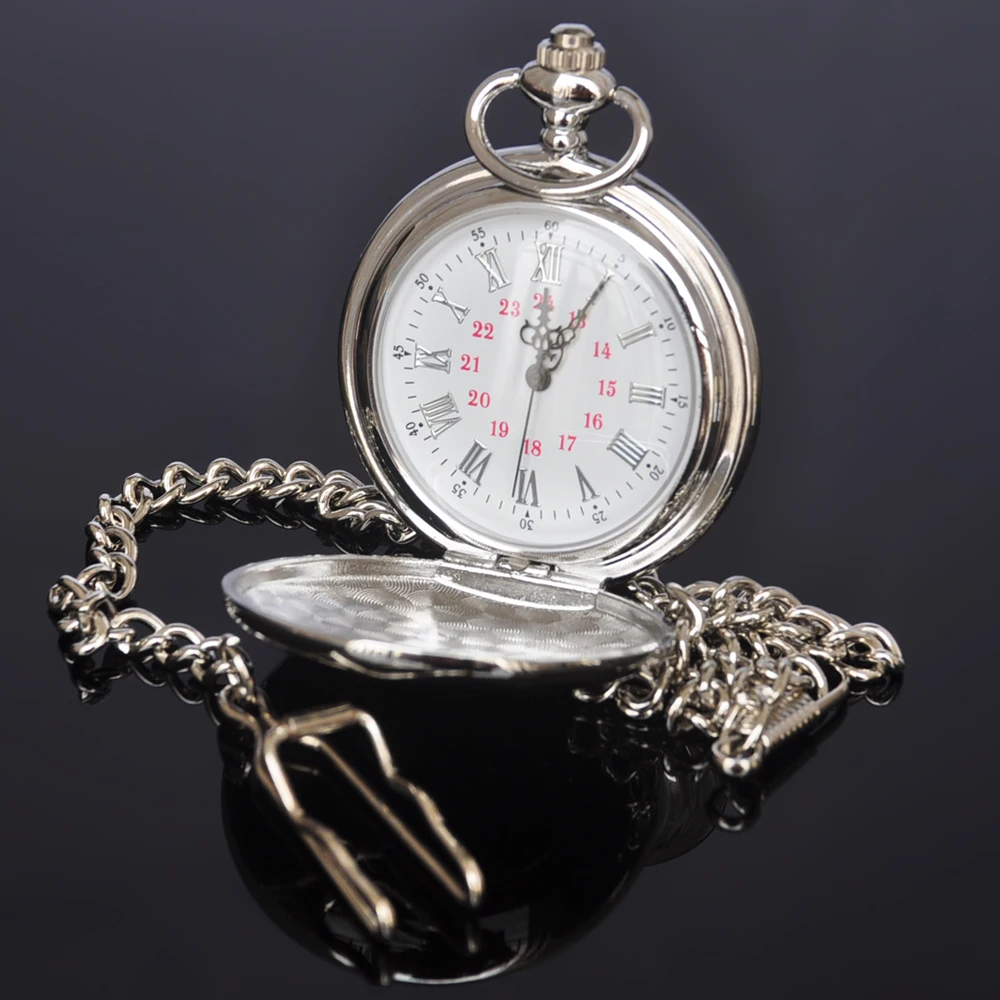 Роскошный Серебряный Зеркальный шкаф Мужские Аналоговые Кварцевые Римскими