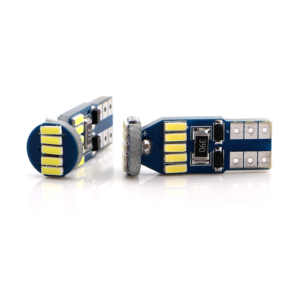 8 шт. T10 W5W 194 Canbus без ошибок клиновидные лампы 4014 15 SMD светодиоды Can-bus Авто зазор