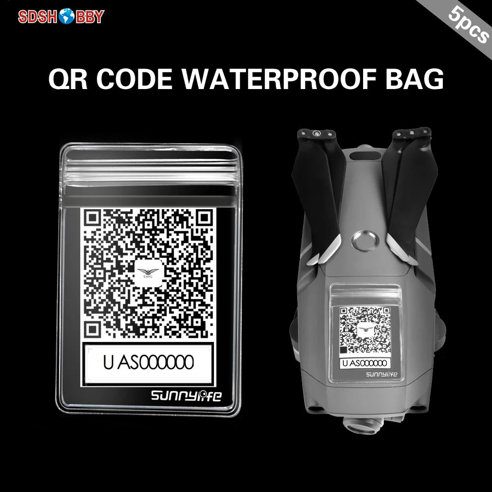 

Sunnylife QR Code Phone Number Sticker Waterproof Protective Bag for DJI MAVIC 2 Phantom 3 4 SPARK XIAOMI Q500 H480 Parrot Drone