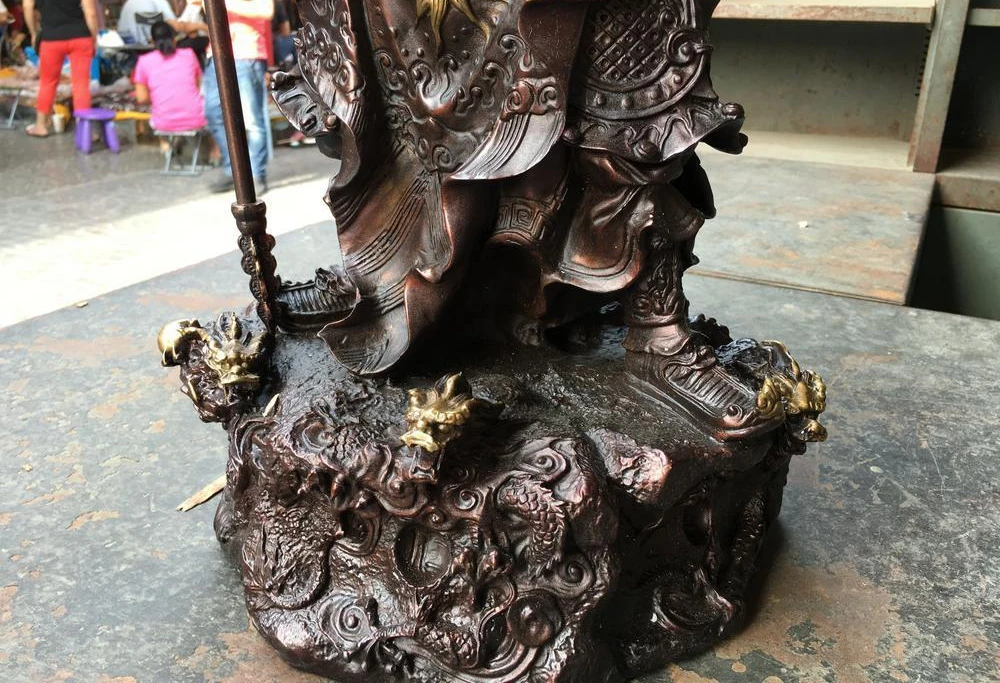 Тибетская статуя Будды из красной бронзы и меди около 50 см|statues buddha|statue dragonstatue bronze