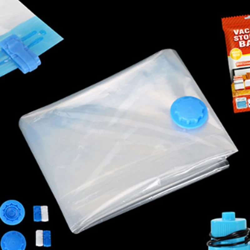 Домашние вакуумные компрессионные пакеты для хранения с клапаном прозрачные