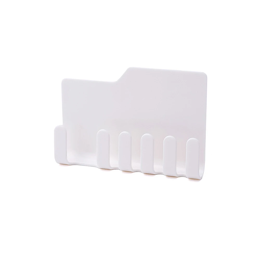 White 1pc 4x5x9.5cm 1 шт. 13,8x5x9,5 см Многофункциональный клейкий держатель для бритвы зубные щетки полка настенный стеллаж Крючки вешалка для душа Кухня дом - Цвет: White 1pc 4x5x9.5cm