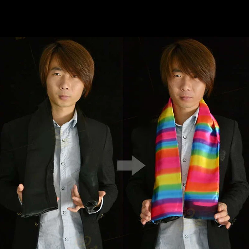 Бесплатная доставка черный шарф чтобы красочные изменение шелковый фокус