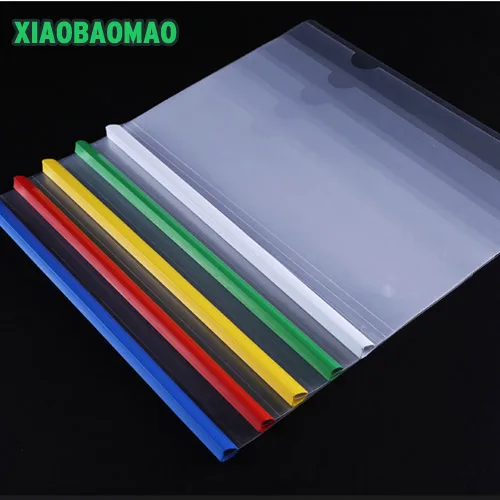 10 Pcs / Lot color report cover transparent PP spine bar / folder 14C thick PP quality