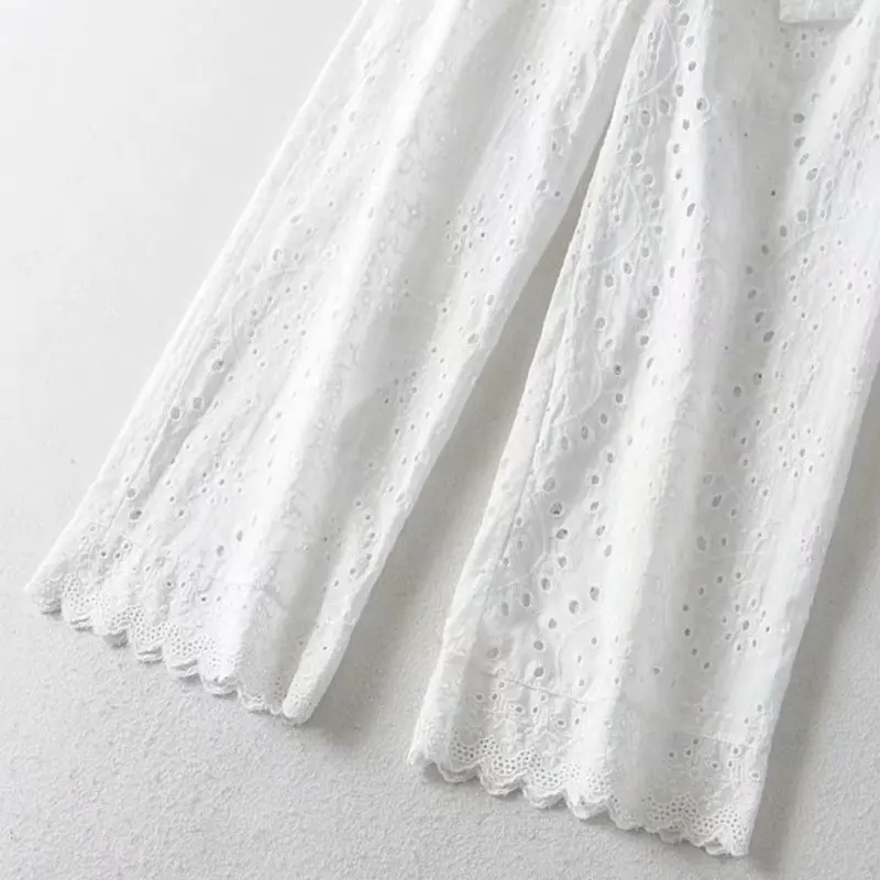 Модные Хлопковые Штаны с вышивкой в европейском и американском стиле JJ68