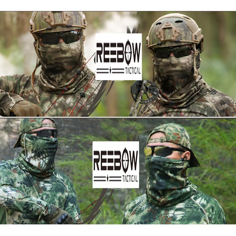 REEBOW Тактический Открытый камуфляж шеи теплее многофункциональный военный