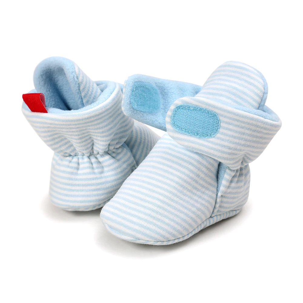 Newborn Prewalker Shoes Baby Boy Faux Fleece Winter Warm Booties Anti-Slip Footwear Cirb Zapatos |