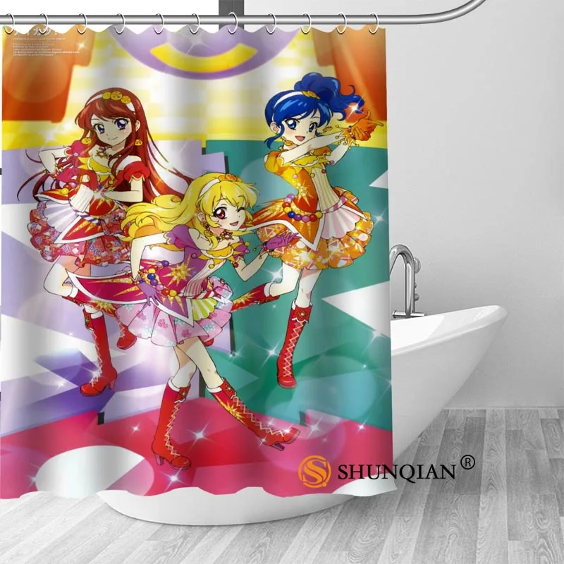 Новый Aikatsu! Занавеска для душа украшения ванной комнаты дома водонепроницаемая
