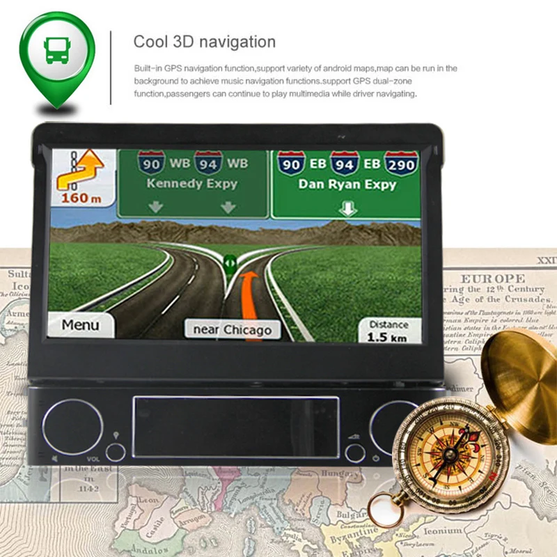 Автомобильный Bluetooth мультимедийный плеер со встроенной функцией gps поддержка