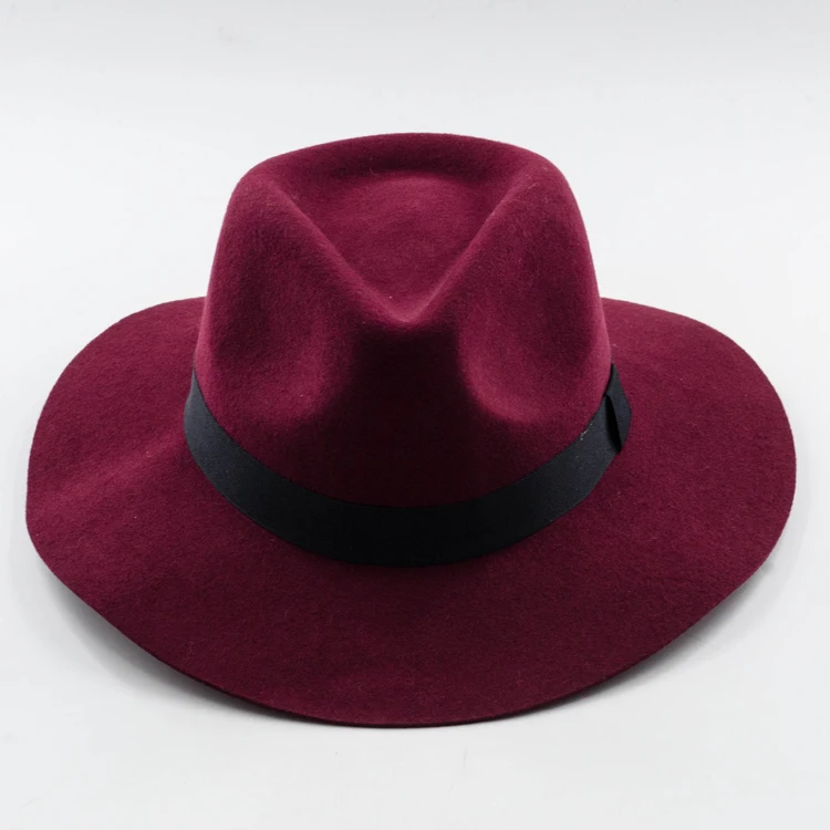 

New Autumn Brand New Wool Boater Top Hat For Women's Felt Wide Brim Fedora Hat Laday Prok Pie Chapeu de Feltro Bowler Gambler