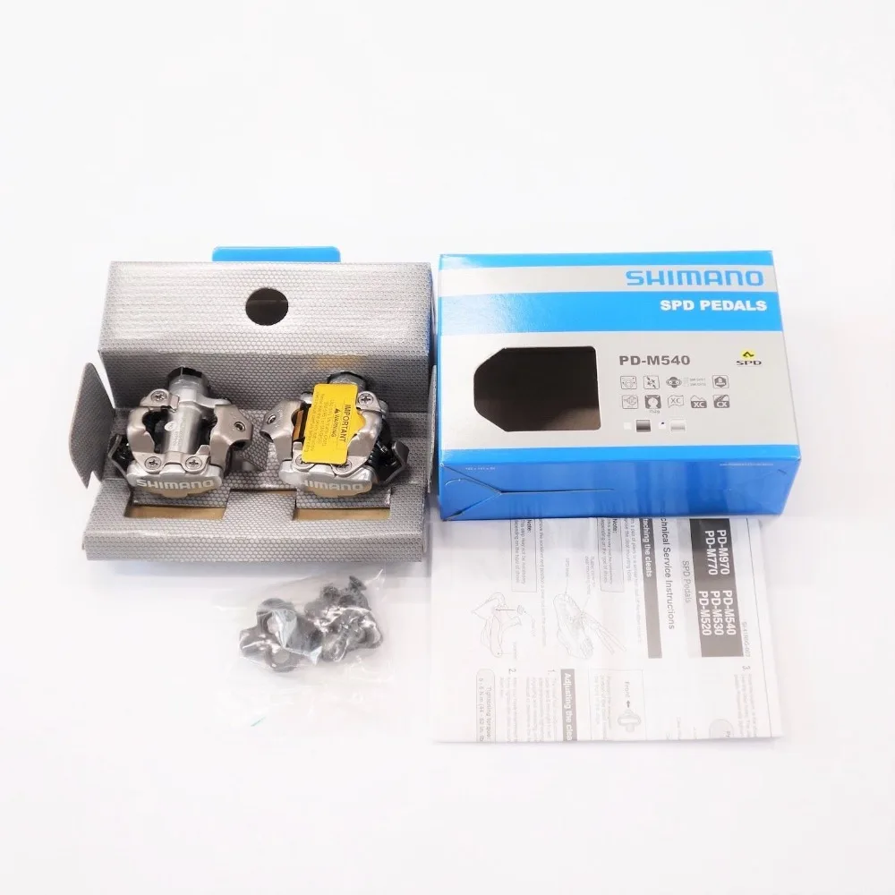 Оригинальные Shimano велосипедные PD M540 SPD MTB педали без клипсов 9/16 &quotSM SH51