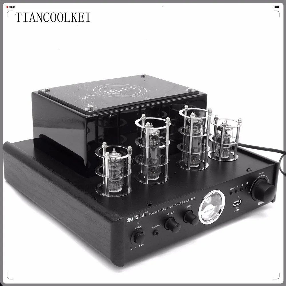 

Новый черный трубчатый усилитель 6F1 + 6P1 Hifi 2,0 100 Вт стерео аудио усилители динамик Новогодний подарок