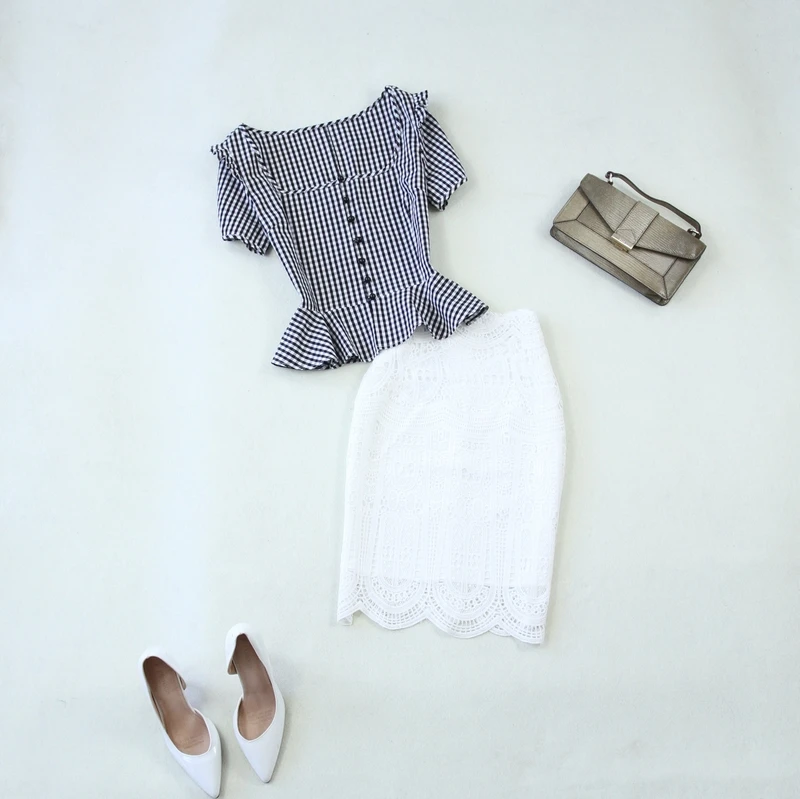 2018 женские большие размеры сезон весна лето Новый Черный и белый цвета хлопок