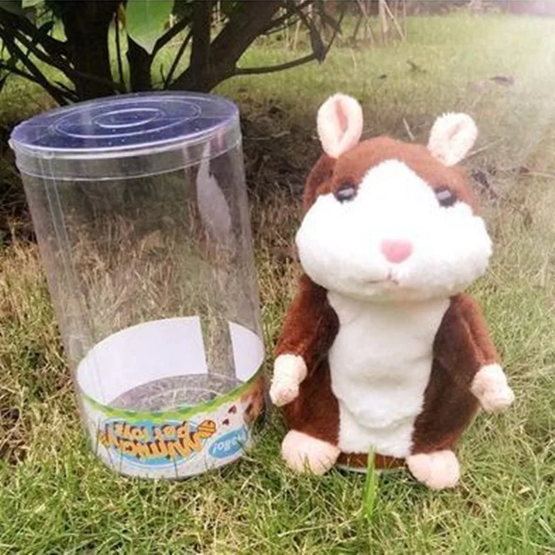 18CM One Piece Talking And Walking Stuffed Hamster Plush Toy Cartoon Cute Speak Sound Record Educational For Kids | Игрушки и хобби