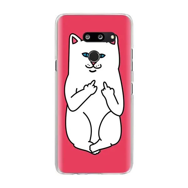 15 Мило популярным средний палец кошка телефонные чехлы для LG G7 G8 ThinQ G5 G6 V30 V40 V50 ThinQ Q6 Q7 жесткий поликарбонатный чехол-крышка - Цвет: 15