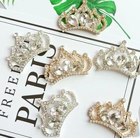20pcs silvergold plated crystals rhinestones crown for kids hair ornament scrapbooking bride headwear accessories craft diy