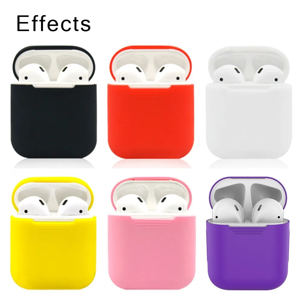 Защитный силиконовый чехол для наушников Airpods 9 цветов | Электроника