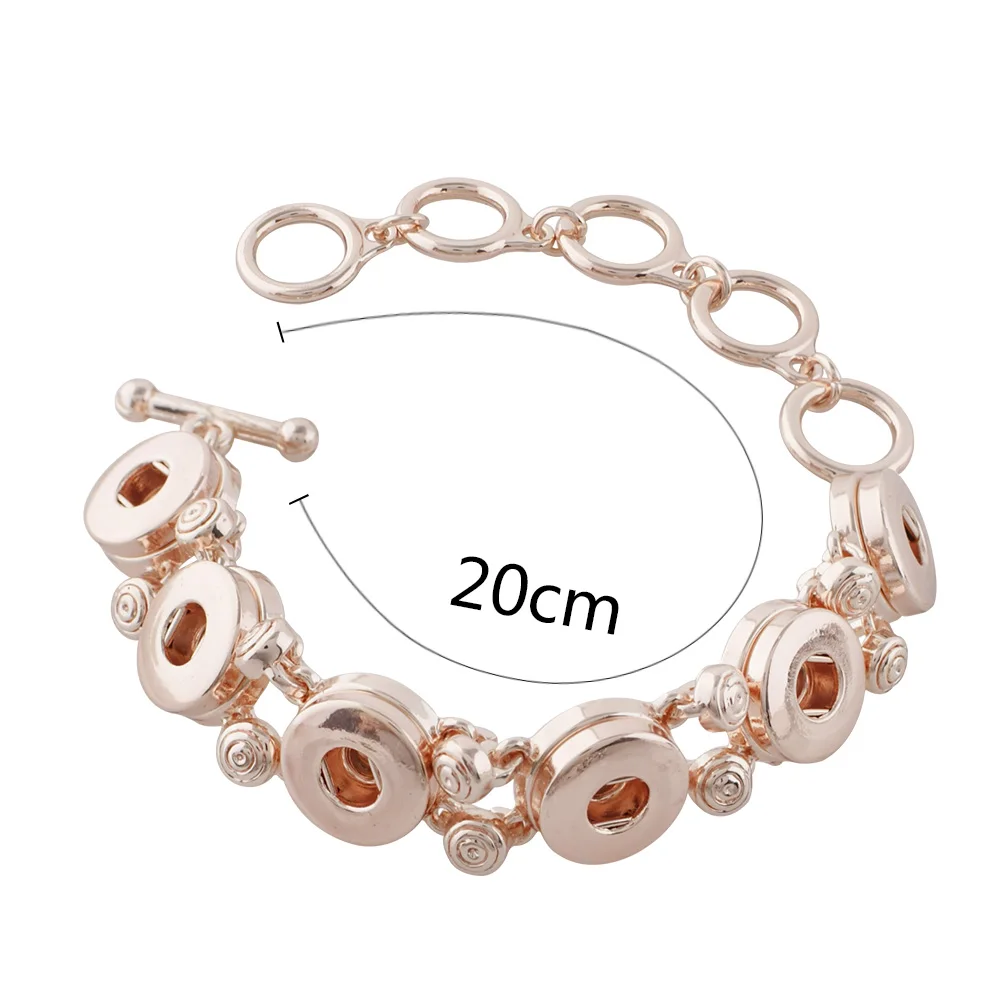 Оптовая Продажа Классический 6 браслет с отверстиями розовое золото Имбирная