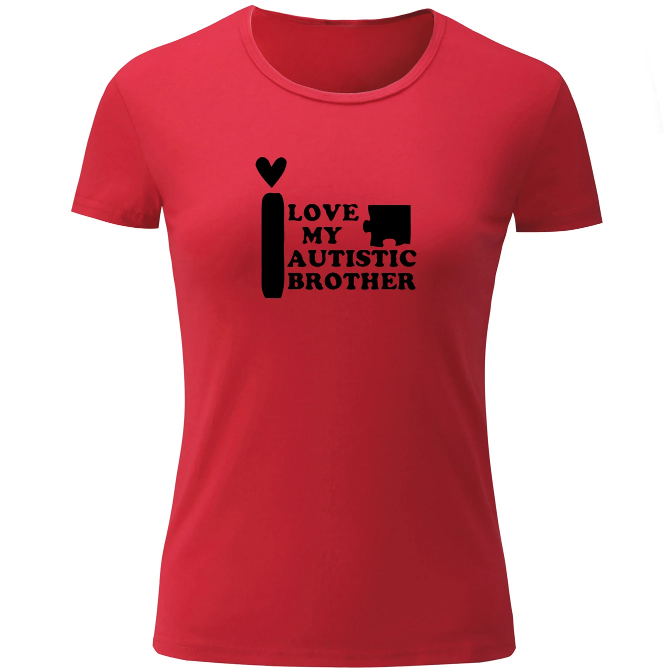 IDzn I Love My Autistic Brother Design женские топы модная забавная футболка с коротким рукавом