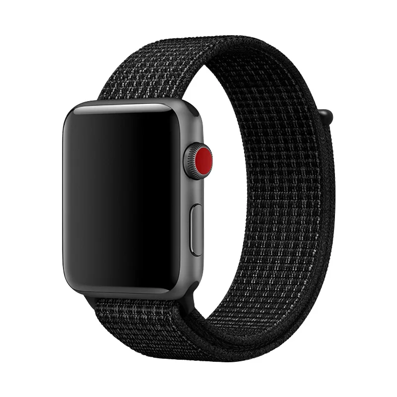 Seashell спортивный нейлоновый ремешок 40 мм 44 мм для Iphone Watch 4 тканевый браслет 38 мм 42 мм для Iwatch серии 3 - Цвет ремешка: Black white