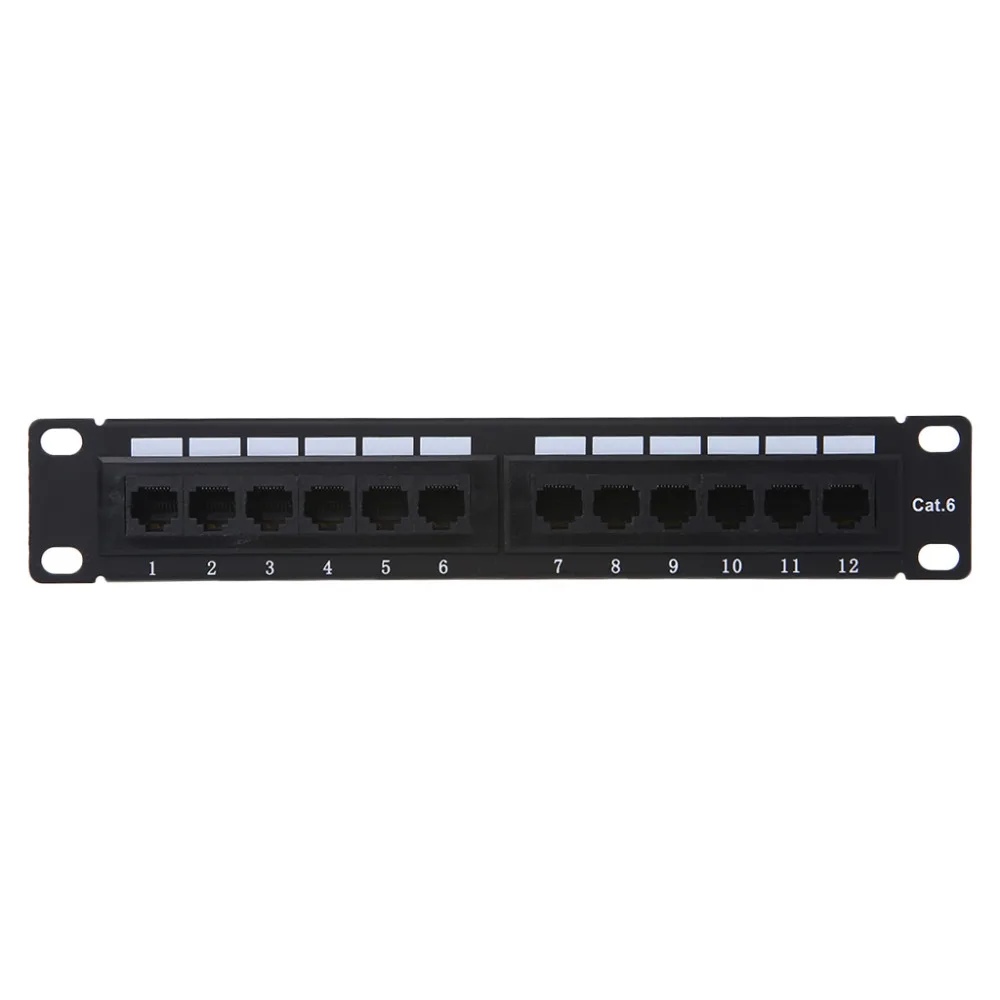Cat6 12 портов RJ45 патч-панель UTP LAN сетевой адаптер Кабельный соединитель |