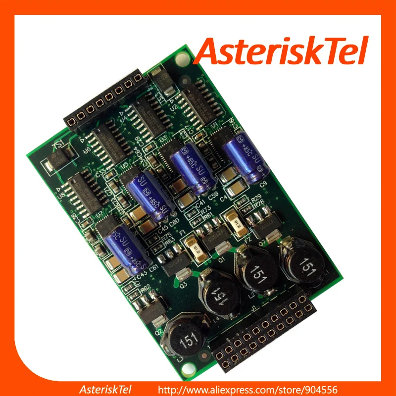 4 порта FXO + FXS TDM800P с аппаратным устройством эхоподавитель Asterisk digium card pci для IP