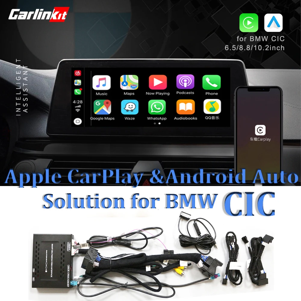 Carlinkit камера заднего вида интерфейсный модуль для BMW с CIC системой Carplay зеркальное
