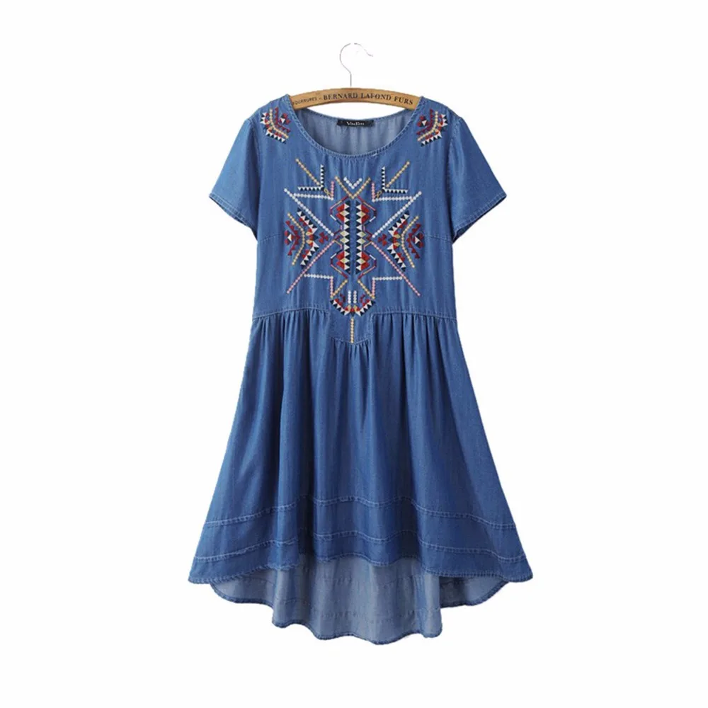 Женское винтажное платье из tencel с геометрическим узором повседневное