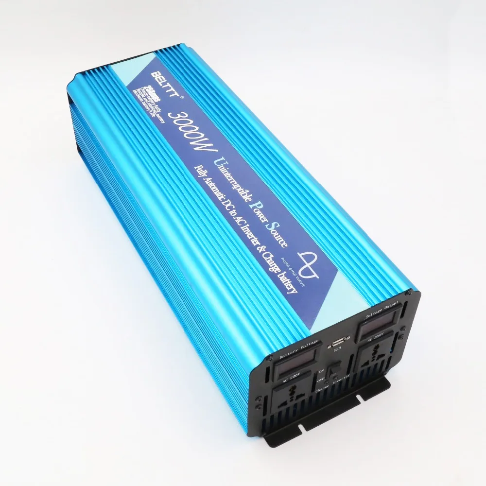 24 В 220 солнечный инвертор немодулированного синусоидального сигнала 3000 Вт