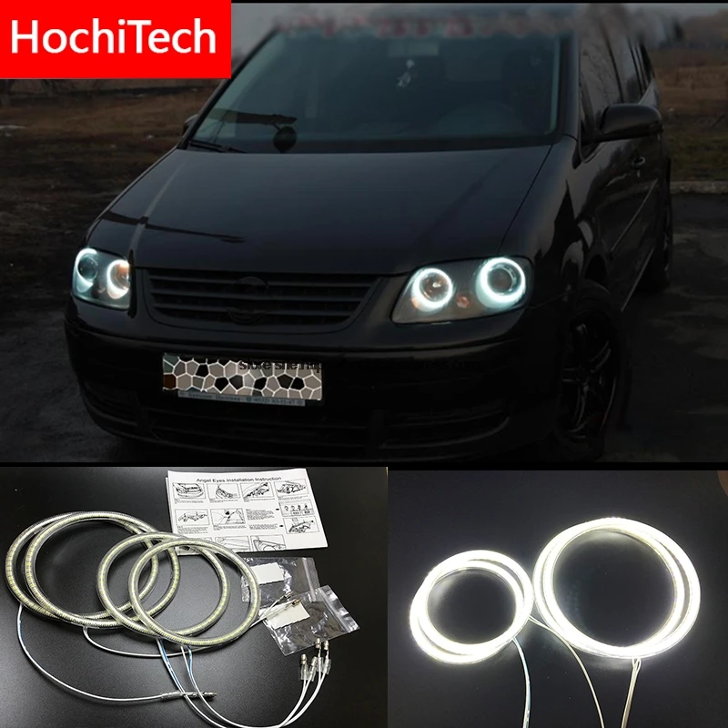 

HochiTech for Volkswagen VW Touran 2004-2007 Ultra bright SMD white LED angel eyes 12V halo ring kit daytime running light DRL