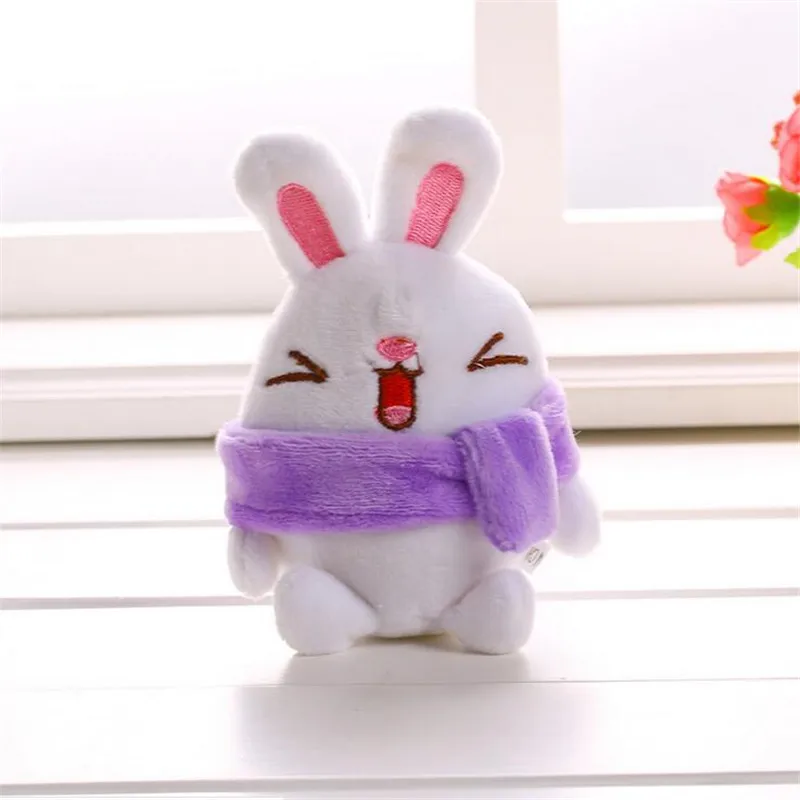 HANDANWEIRAN 1 шт. Kawaii 12 см Симпатичный шарф кролик мягкие игрушки Горячая Мультфильм