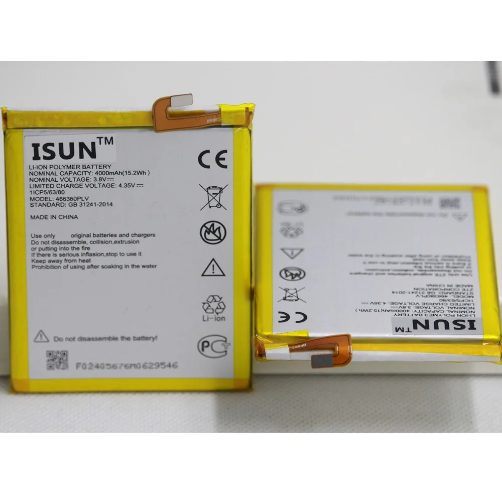 10 шт./лот Новый аккумулятор для телефона 466380PLV ZTE Blade A610 A610C A610T BA610C BA610T 4000 мАч