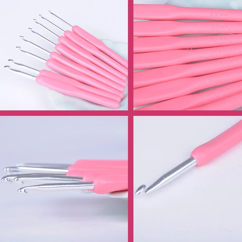 8 шт. разноцветные спицы смешанный металлический крючок для вязания набор TPR и