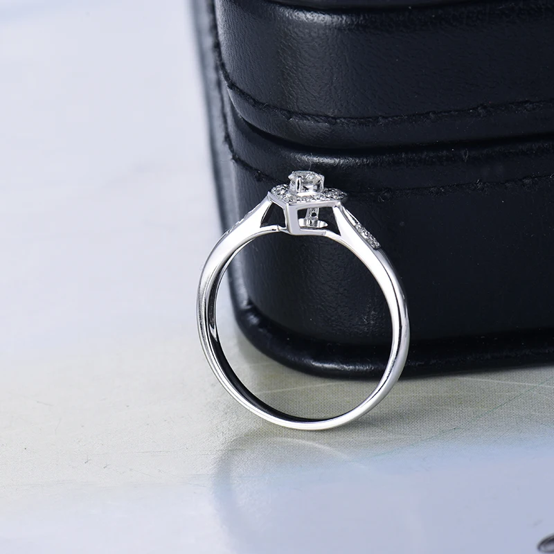 Женское Обручальное Кольцо LANMI белое золото 18Kt AU750 с натуральным бриллиантом в