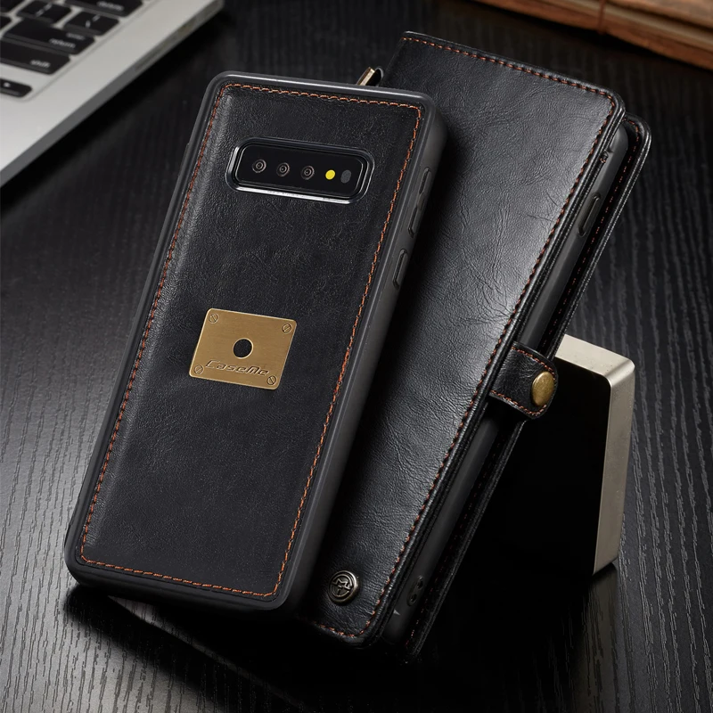 Винтажный чехол-кошелек для samsung Galaxy S10/Plus, Роскошный кожаный флип-чехол на магните, силиконовая задняя крышка для samsung Galaxy S10e, чехол