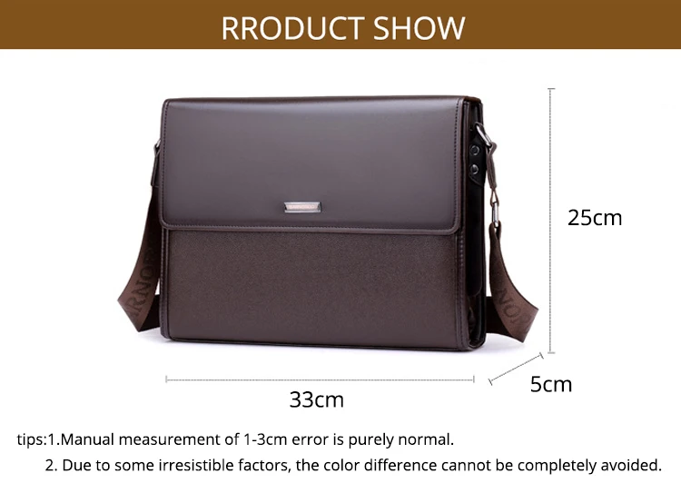 PU Leather Men Briefcase Shoulder Bags Brand Men's Messenger Bag Male Laptop Bag Business Fashion Large Capacity Travel Bag
