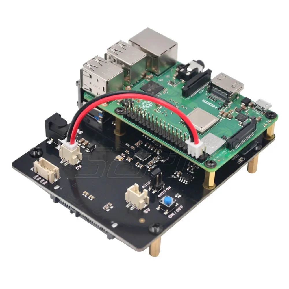 X820 V3.0 2,5 дюймов SATA HDD/SSD Плата расширения хранения с DC 5V 4A адаптер питания Разъем для Raspberry Pi 3 B+(плюс)/3 B