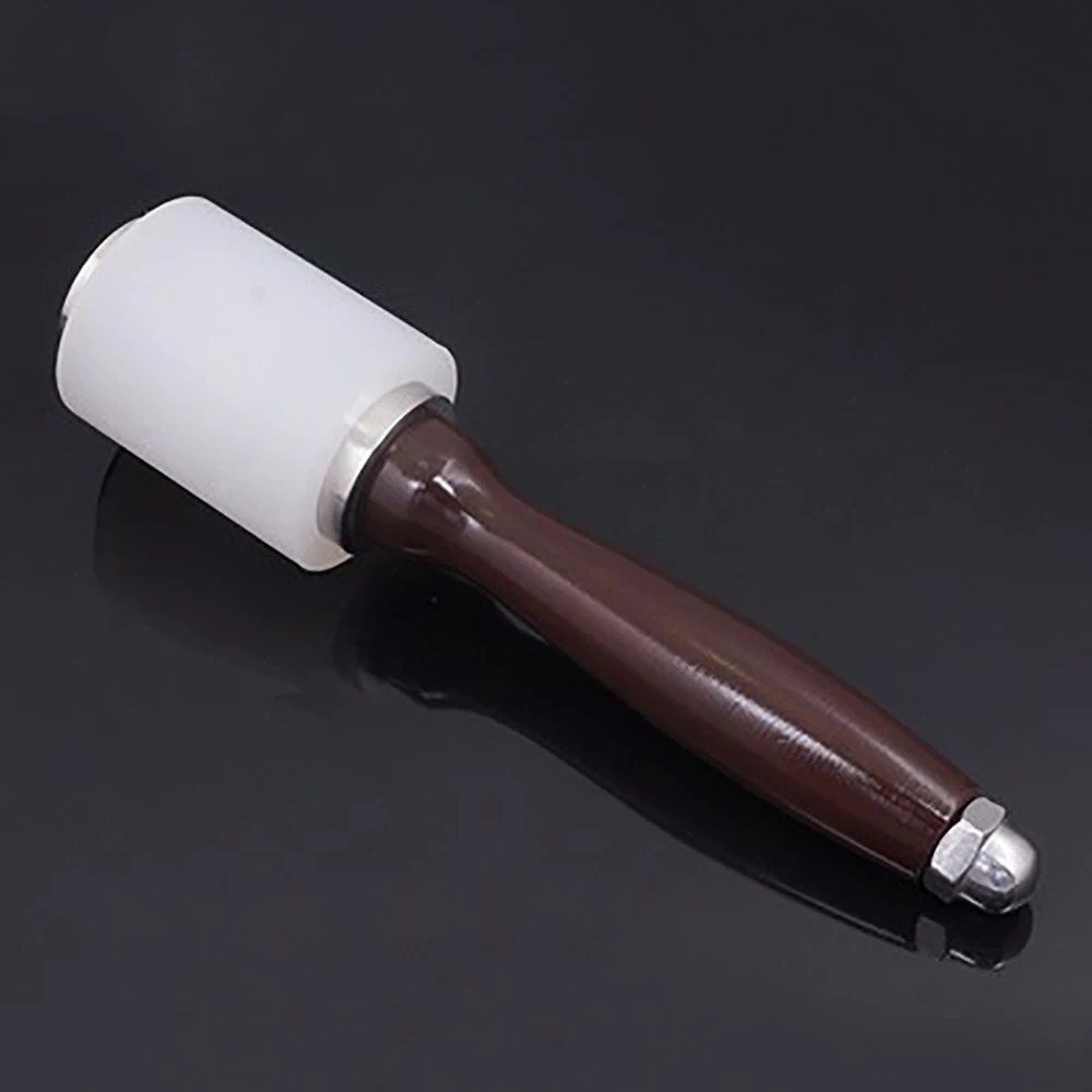 

Leather Carving Hammer Cowhide Punch Cutting Hammer with Wood Handle DIY Craft Leathercraft tool