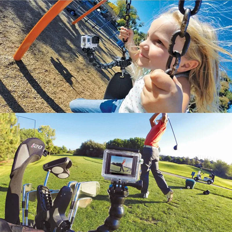 Гибкое зажимное крепление PULUZ с пряжкой и винтом накатанной головкой для GoPro