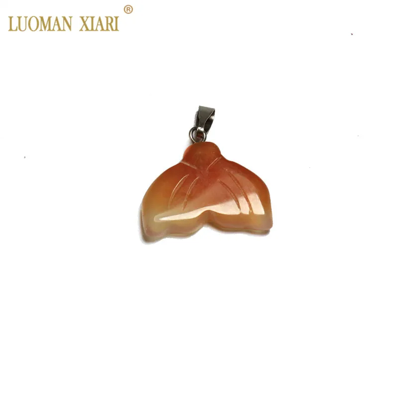 Wholesale 12 PCS Mix Color Boxed Natural Stone Fishtail Shape Charm Pendant DIY Fit Necklace For Jewelry Making 15*20 mm | Украшения и