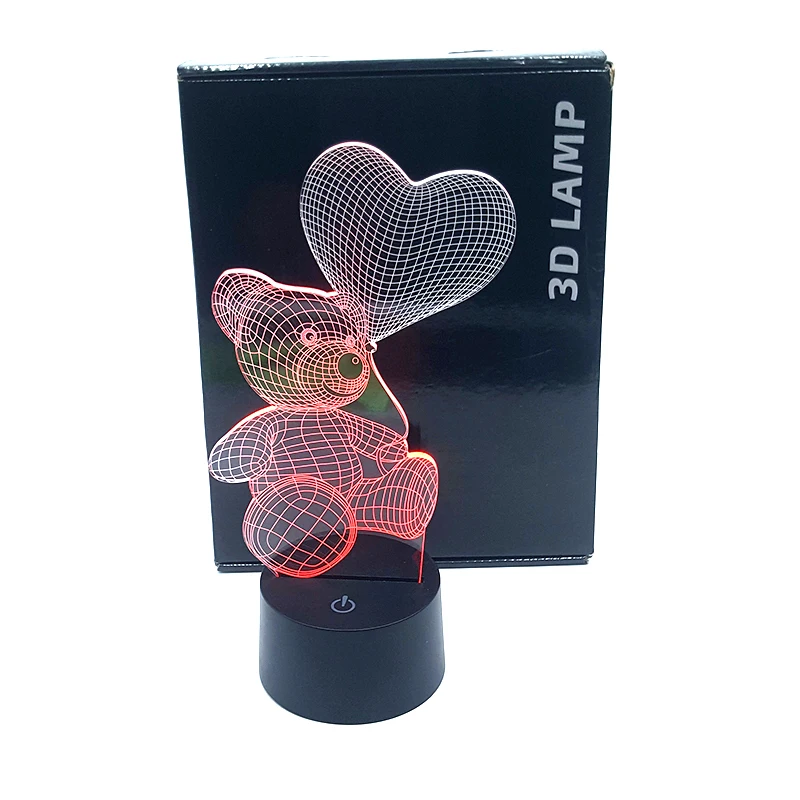 3D ночник милый медведь шар Детская комната лампа для сна украшение в помещении AA